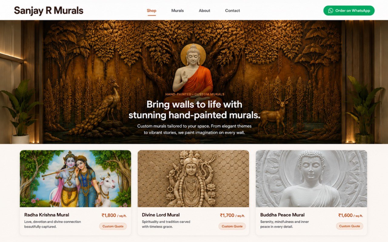 Clikh website example for a candle and craft studio, shown on desktop